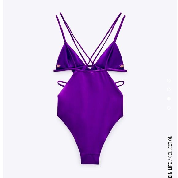 Reposh Zara Purple One-Piece Swimsuit - Picture 2 of 3